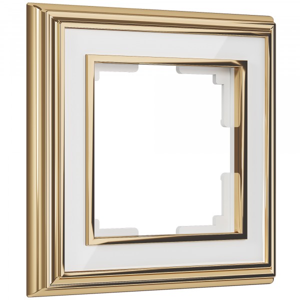 Рамка на 1 пост Werkel WL17-Frame-01 Palacio (золото / белый) - купить в Самаре