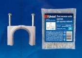Пластиковые скобы Uniel UCC-R30 White 100 POLYBAG - купить в Самаре