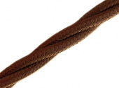 Витой ретро кабель для внешней проводки Werkel Retro 3х1,5мм коричневый - купить в Самаре