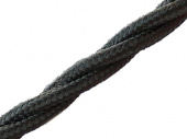 Витой ретро кабель для внешней проводки Werkel Retro 3х2,5мм черный - купить в Самаре